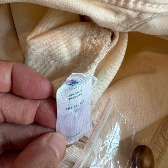 Marine Layer Maya Slim Straight Leg Utility Pant Size 4 Antique White - Picture 6 of 11